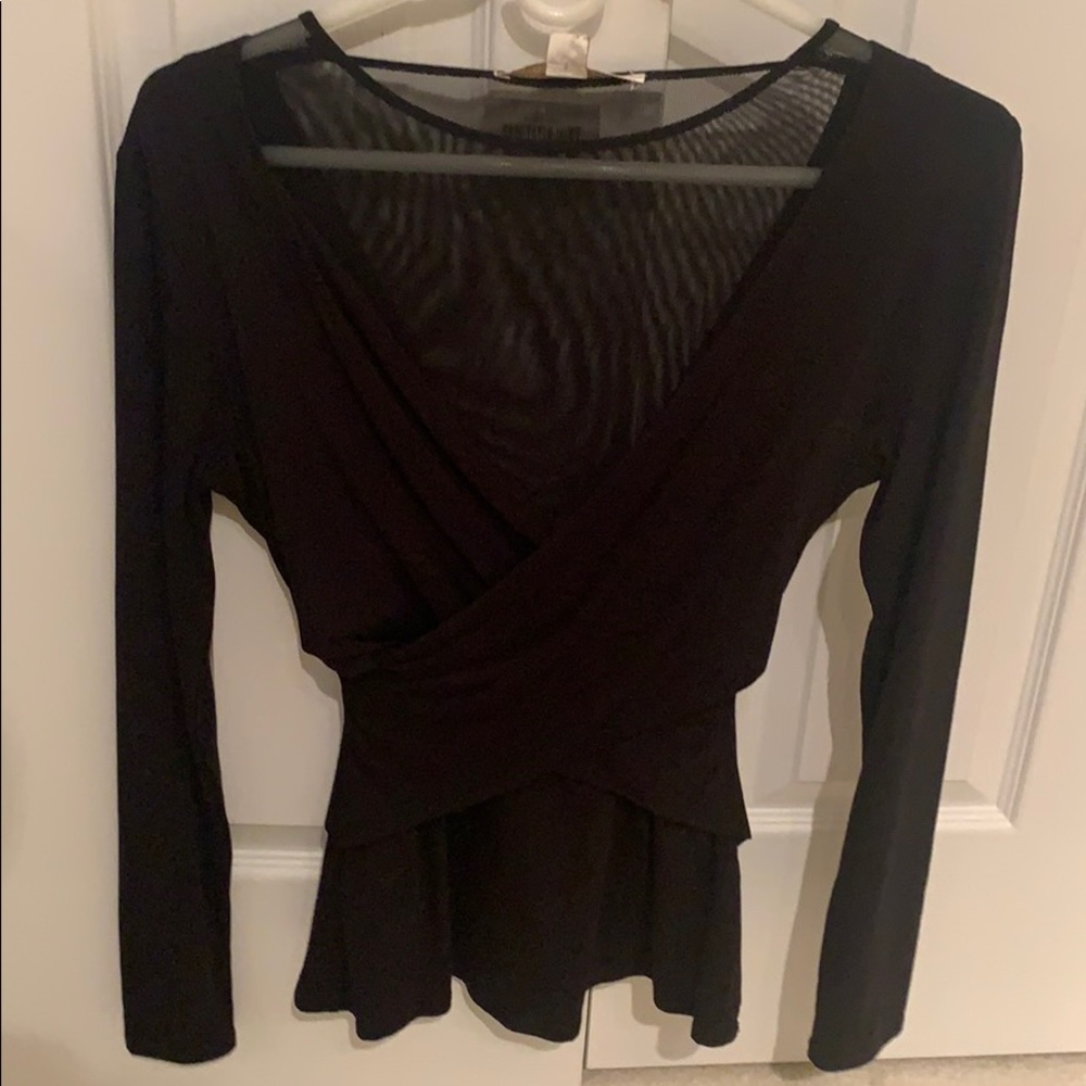 Boston Proper Illusion Wrap Top